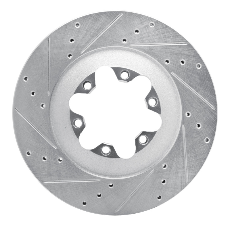 R1 09-12 Chevrolet Colorado Front Left Drilled & Slotted Silver Brake Rotor