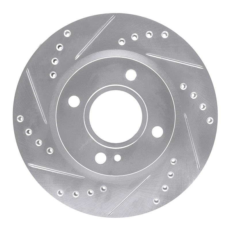 R1 11-19 Ford Fiesta (USA/Canada) Front Left Drilled & Slotted Silver Brake Rotor