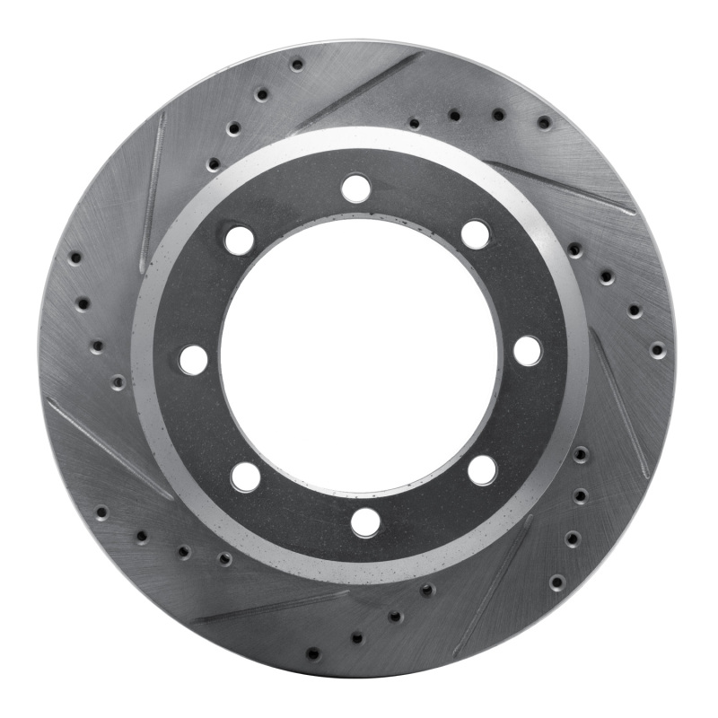 R1 05-12 Ford F-350 Super Duty 2WD Rear Left Drilled & Slotted Silver Brake Rotor