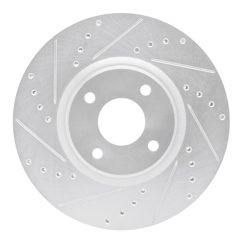 R1 18-22 Ford Ecosport Front Left Drilled & Slotted Silver Brake Rotor