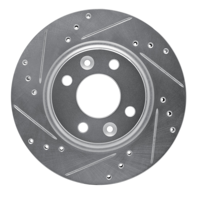 R1 15-19 Renault Logan (Mexico) Front Left Drilled & Slotted Silver Brake Rotor