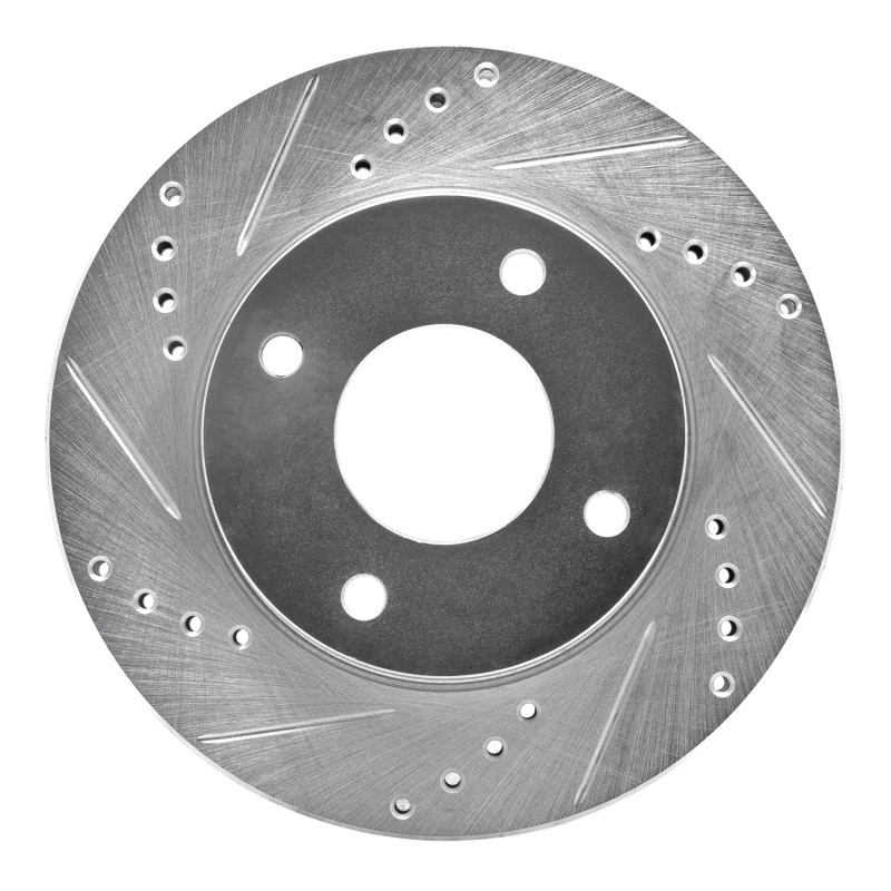 R1 07-17 Nissan TIIDA (Mexico) Front Left Drilled & Slotted Silver Brake Rotor