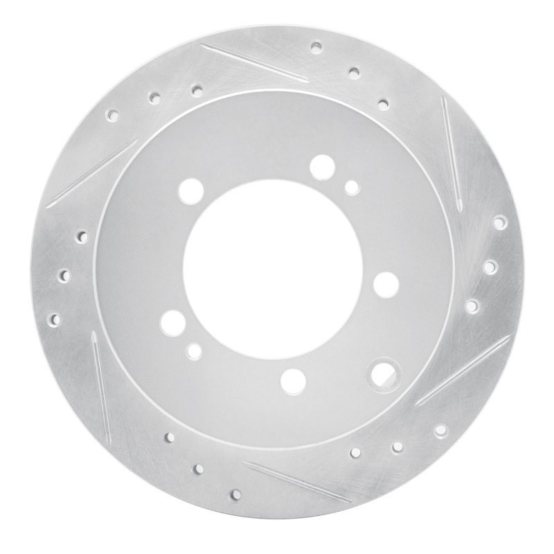 R1 91-99 Dodge STEALTH Rear Right Drilled & Slotted Silver Brake Rotor