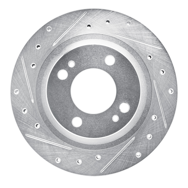 R1 16-25 Dodge Attitude (Mexico) Front Left Drilled & Slotted Silver Brake Rotor