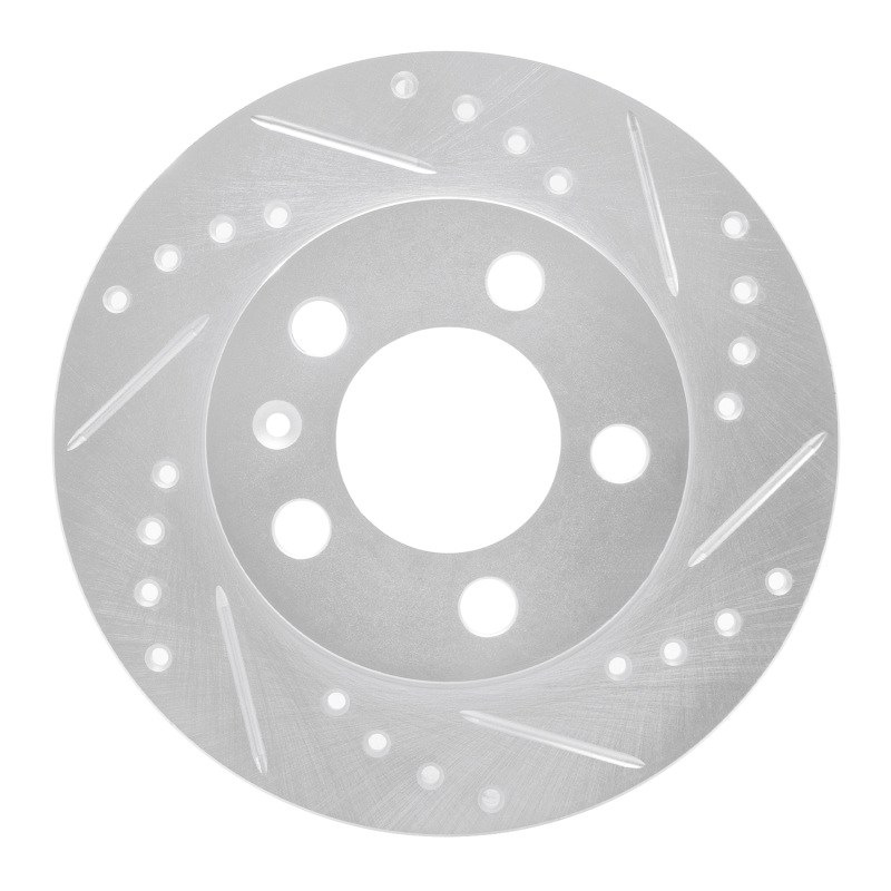 R1 01-06 Audi TT Quattro Rear Right Drilled & Slotted Silver Brake Rotor