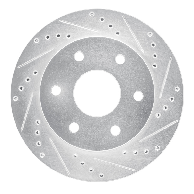 R1 09-15 Toyota Hilux (Mexico) Front Right Drilled & Slotted Silver Brake Rotor