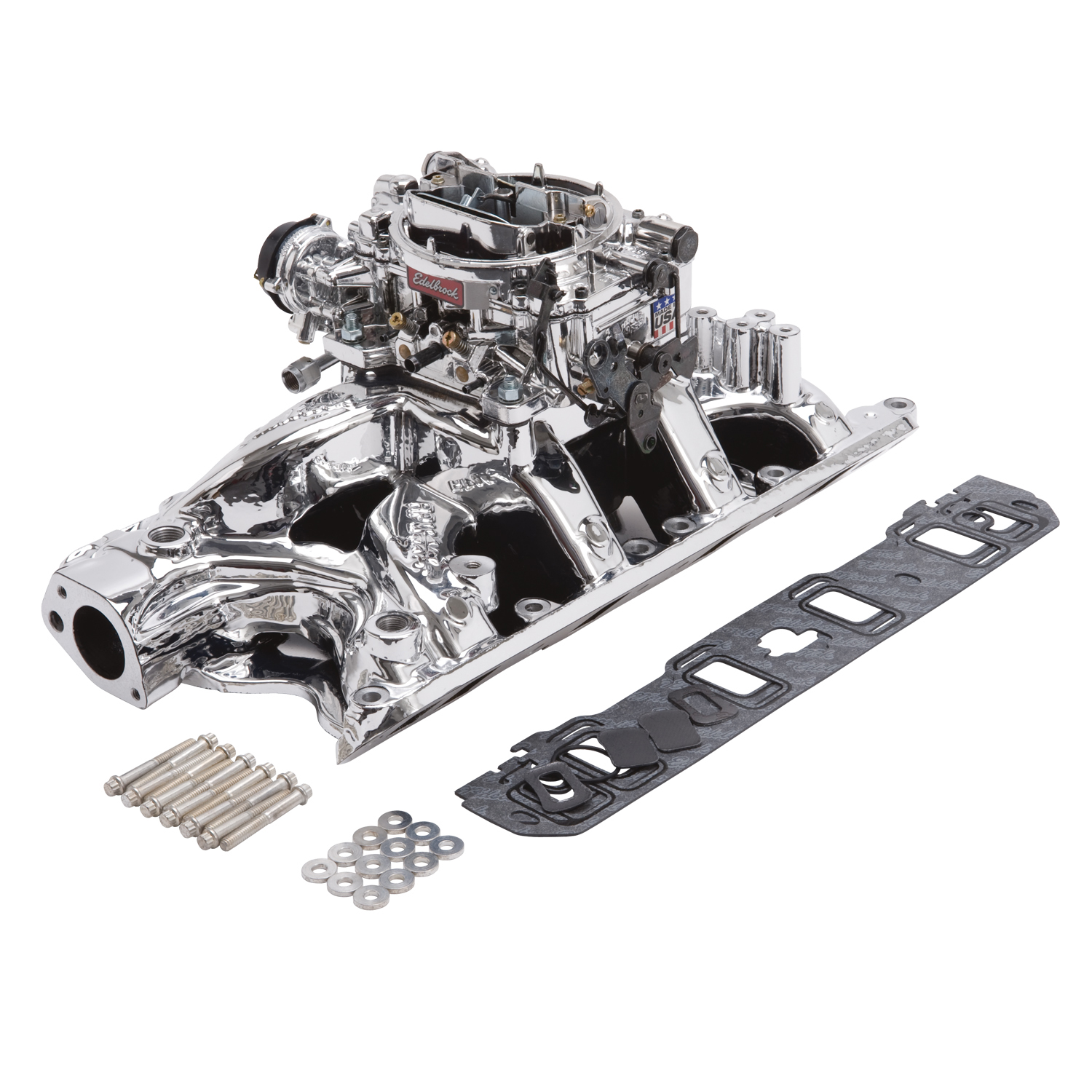 Single-Quad Manifold and carb Kit for Small-Block Ford 351-W (20344)