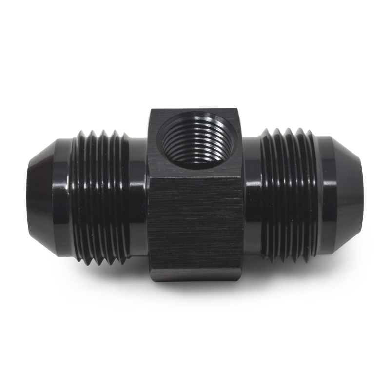Russell Fitting -8 An Union With 1/8in Npt Pressure Port Blk Anodize