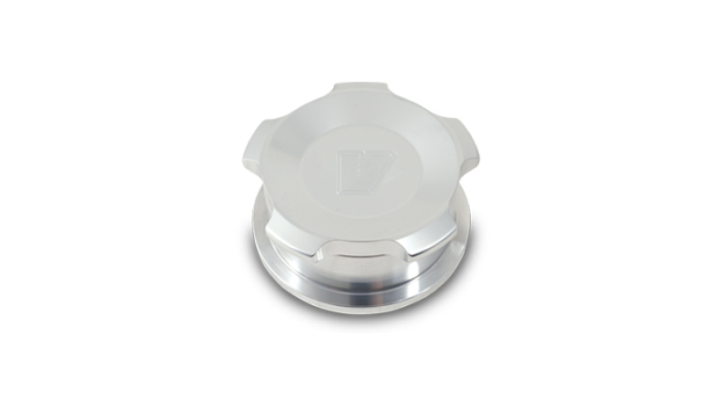 Vibrant 2.75in OD Aluminum Weld Bungs w/ Polished Aluminum Threaded Cap (incl. O-Ring)