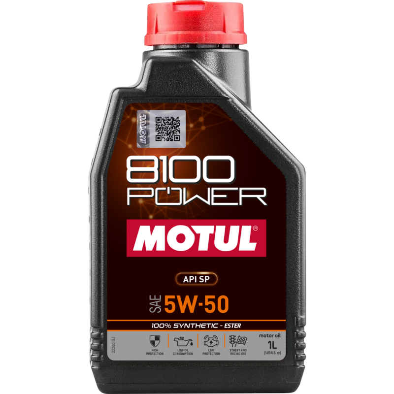 Motul 1L Synthetic Engine Oil 8100 Power 5W50