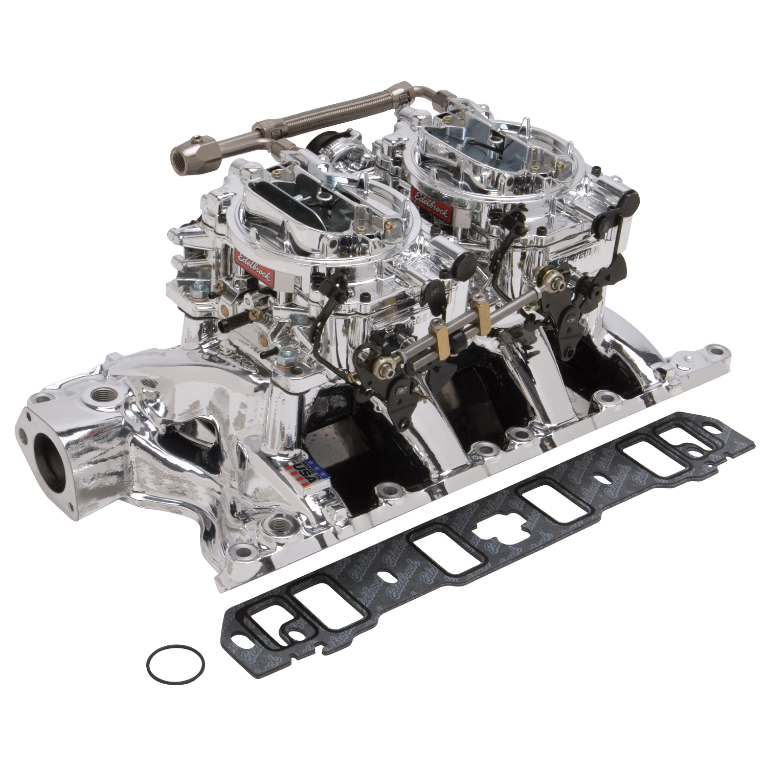 RPM Dual-Quad manifold and carb Kit for Small-Block Ford 351-W (20854)