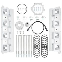 ICT Billet Hellcat Supercharger to LS Cathedral-Port Head Adapter Kits INA-LS1-HC01