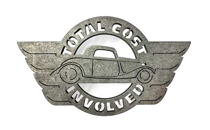 Total Cost Involved Steel Logo Emblem