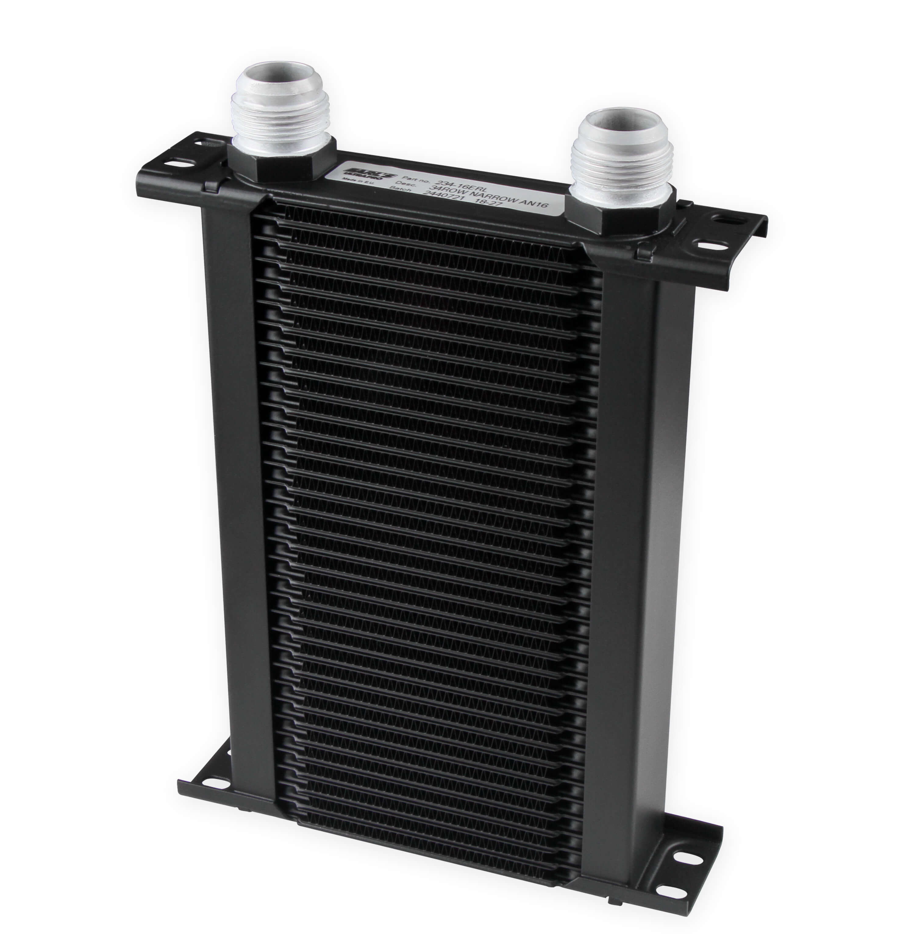 Earls Ultrapro Oil Cooler - 34 Row - Narrow - Black - 234-16ERL