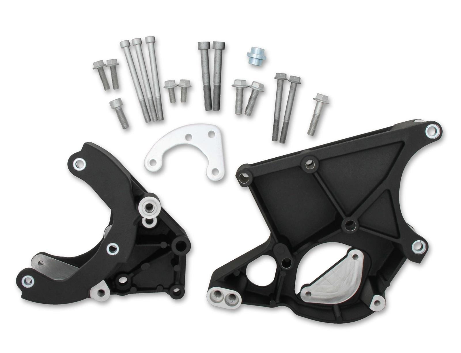 Holley A/C Accessory Drive Bracket Kit - LS - Fits R4 Compressor - Black - 20-131BK