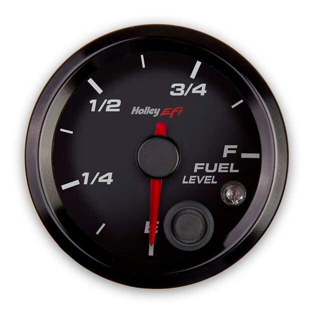 HOLLEY EFI - 2-1/16" FUEL LEVEL GAUGE - PROGRAMMABLE - BLACK - 553-133