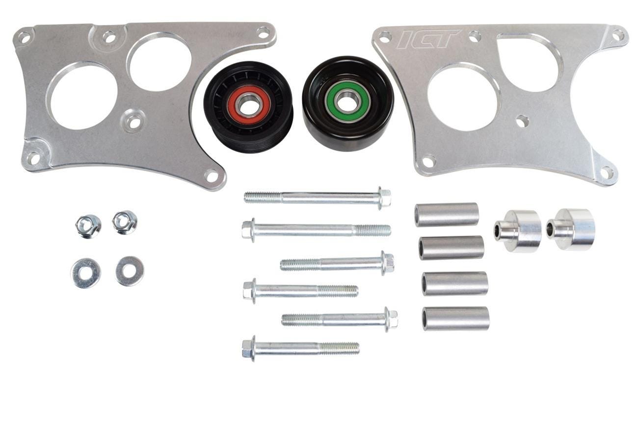 ICT Billet Alternator Bracket Kit - Heavy Duty - C5/SS SEDAN/G8/04-06 CTS-V Balancer - 551566-1