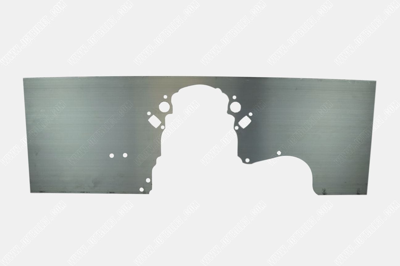 ICT Billet Front Motor Plate - LS - with Alternator Hole - Solid Motor Mount - 80SALT