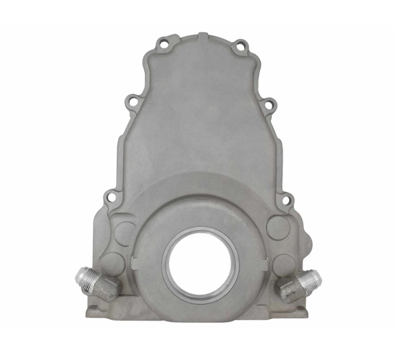 ICT Billet Turbo Oil Drain Return - Gen 3 LS - Front Timing Chain Cover - 10AN - 551589