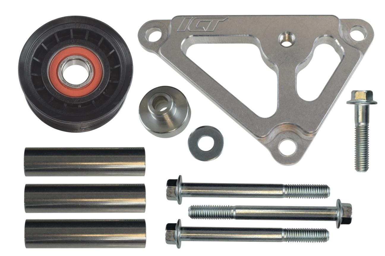 ICT Billet Power Steering Delete Bracket Kit - 98-02 CAMARO/04-06 GTO Balancer - 551776-2