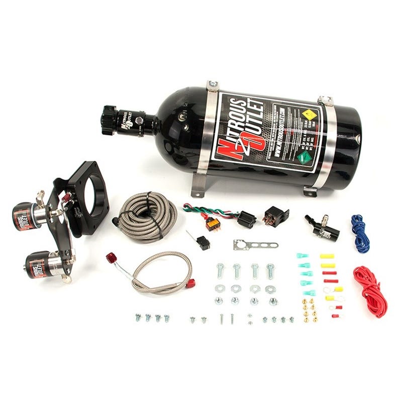 NITROUS OUTLET 2014+ 6.2L CHEVROLET TRUCK HARDLINE PLATE SYSTEM - 50-200HP- 10LB BOTTLE - 00-10160-10