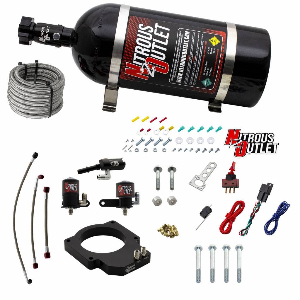 Nitrous Outlet 2017+ 6TH Gen ZL1 Camaro Throttle Body Plate System - 12LB Bottle - 00-10163-12
