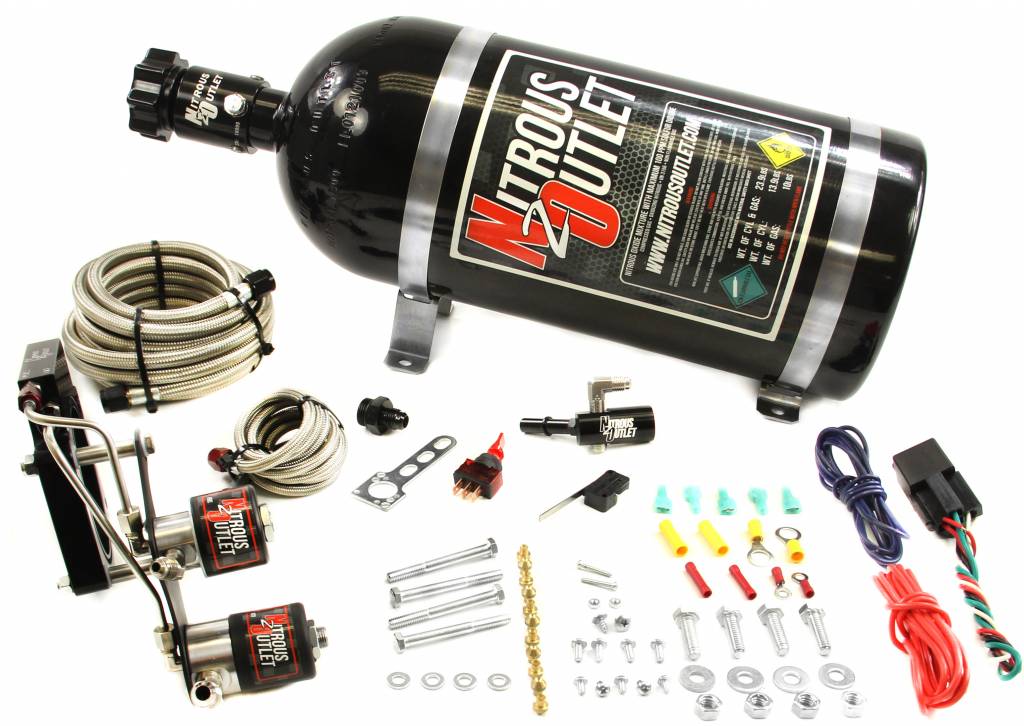NITROUS OUTLE T2014+ C7 ZO6 CORVETTE NITROUS PLATE HARDLINE SYSTEM - 50-200HP - 15LB BOTTLE - 00-10179-15