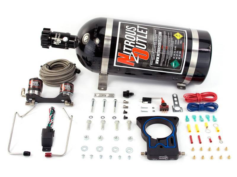 Nitrous Outlet 78MM LSX Truck Plate System - 50-200HP - 12LB Bottle - 00-10106-12