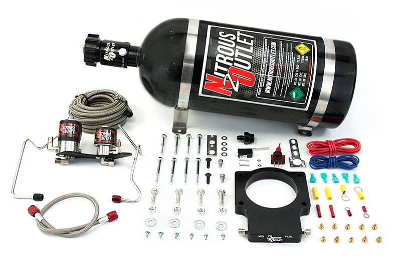 Nitrous Outlet 90MM GM Truck Plate System - 50-200HP - 12LB Bottle - 00-10107-12