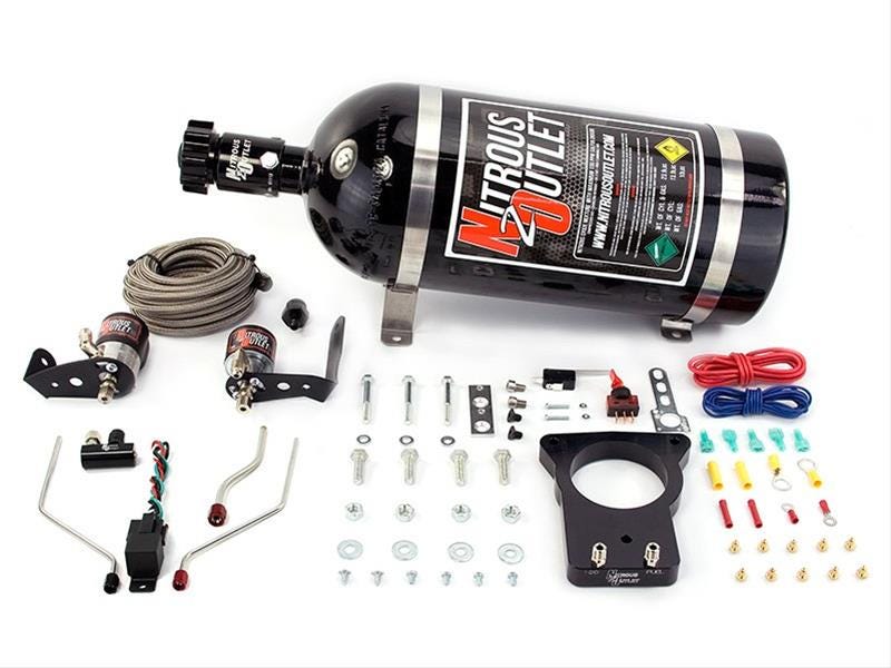 Nitrous Outlet 90MM Fast Intake - 98-02 F-Body Hardline Plate System - 50-200HP - 12LB Bottle - 00-10118-90-12