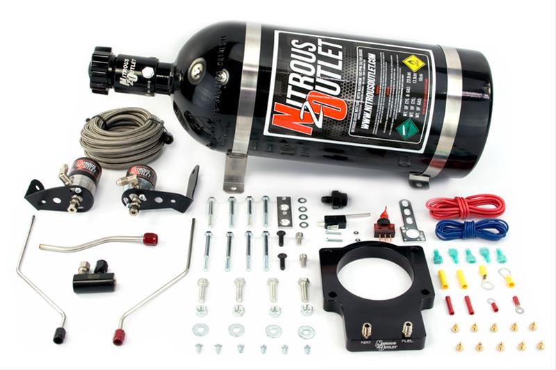 Nitrous Outlet 92MM Fast Intake - 98-02 F-Body Hardline Plate System - 50-200HP - 10LB Bottle - 00-10118-92-10