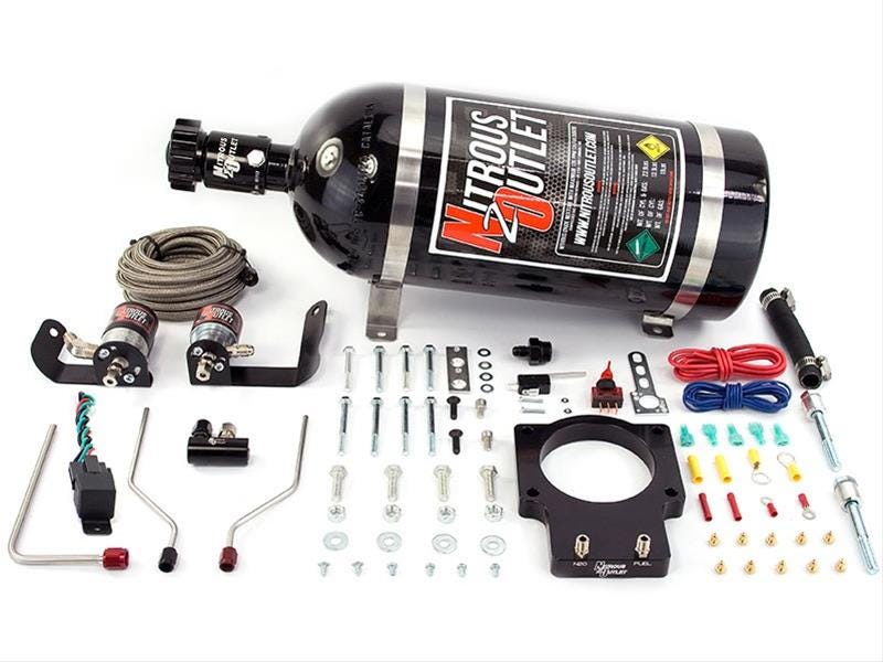 Nitrous Outlet 92MM - Fast Intake - 97-04 Corvette Hardline Plate System - 50-200HP - 12LB Bottle - 00-10122-92-12
