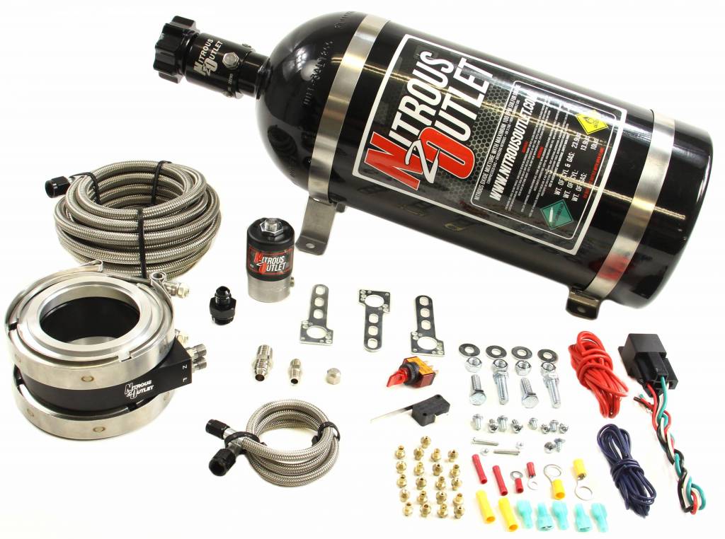 Nitrous Outletinterspooler -4" - Turbo Nitrous Plate System - Dry - 50-400HP - 12LB Bottle- 00-10054-12