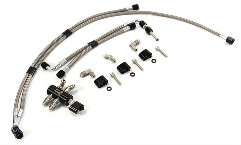 NITROUS OUTLET COOLANT CROSSOVER KIT - FAST 92MM INTAKES - STAINLESS BRAIDED - 03-51000