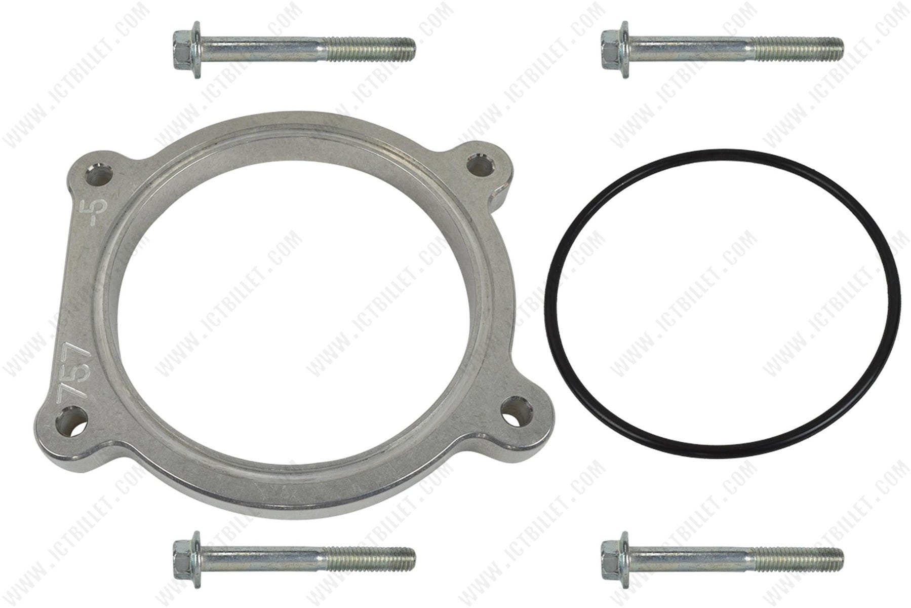 ICT Billet LS3 Throttle Body Spacer - 1/2" Adapter - 551757-5
