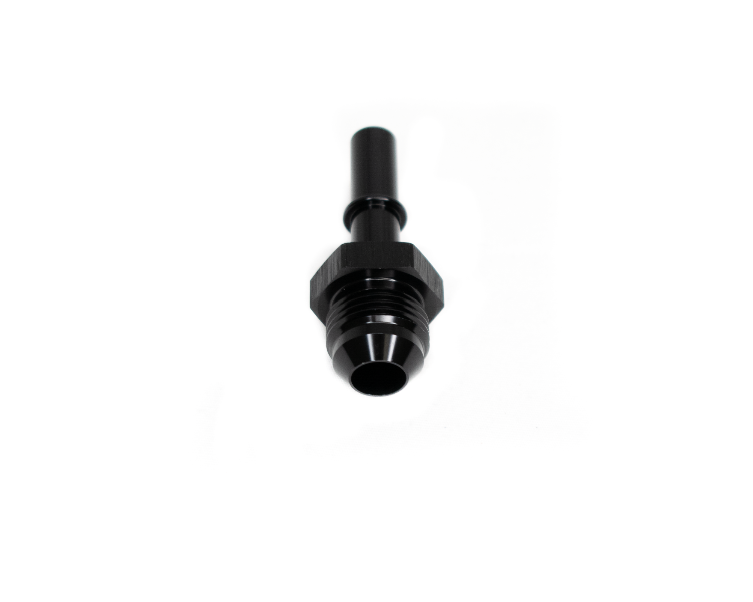 BTR AN Adapter - 8AN to 3/8" Male Quick Connect - Black - ADPT-03-006