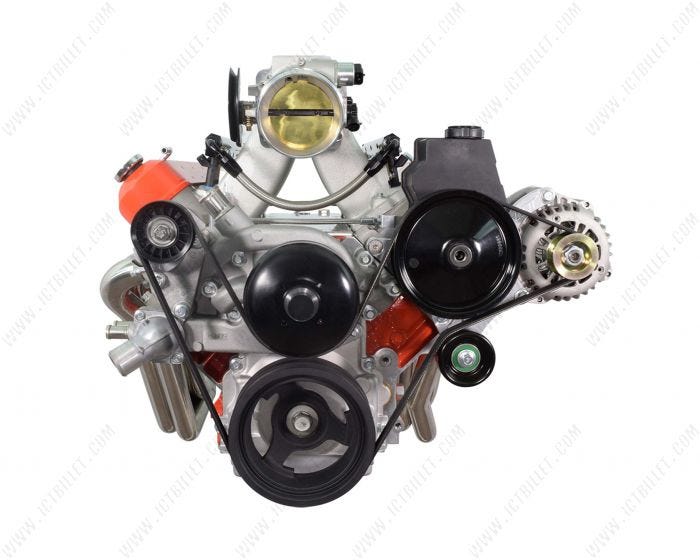 ICT Billet LS Truck High Mount Alternator/Power Steering Mount Kit - 551577-3