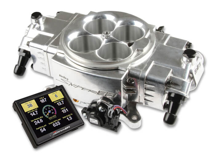 Holley Super Sniper Stealth - 4150 Flange - 4 Injector - Shiny - 550-873