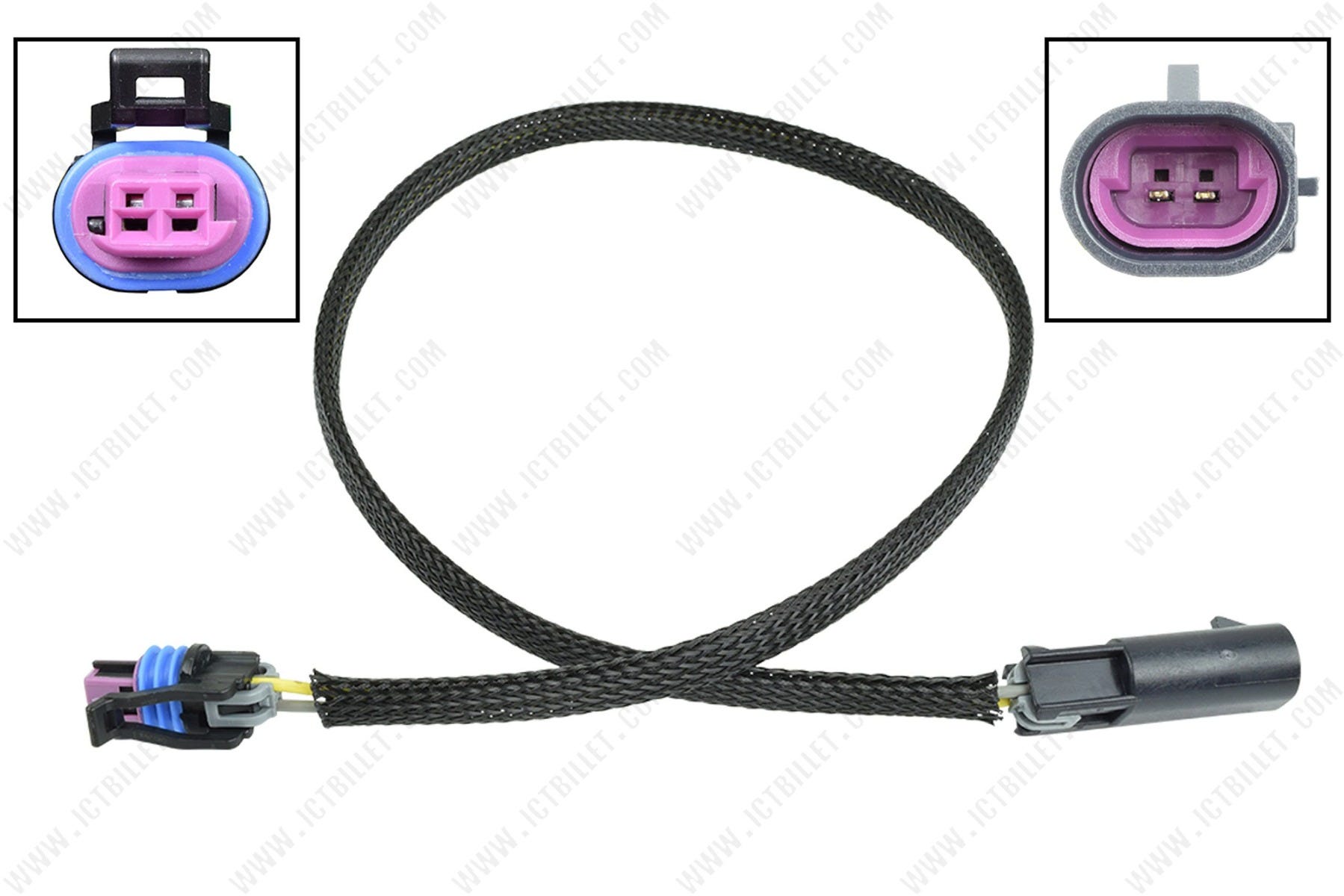 ICT Billet 36" 2 Wire Temp Sensor Connector - WECTS30-36