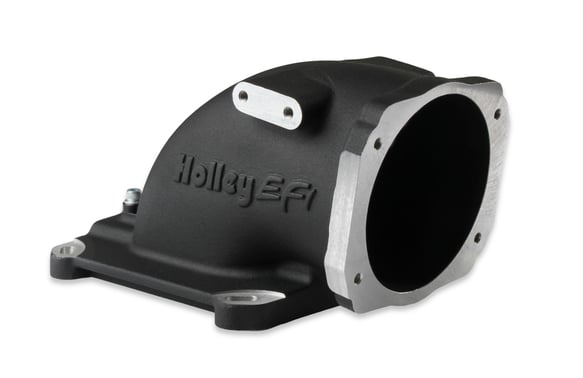 HOLLEY 4150 FLANGE EFI INTAKE ELBOW - BLACK - 300-240BK