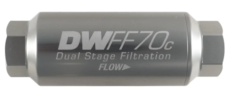Deatschwerks -10AN Female 10 Micron 70MM Compact Inline Fuel Filter Kit - 8-03-70C-010K