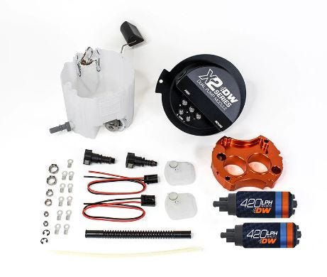 Deatschwerks X2 Series Fuel Pump Module - Two 420LPH Pumps - 2010-2015 Camaro SS - 9-421-7002