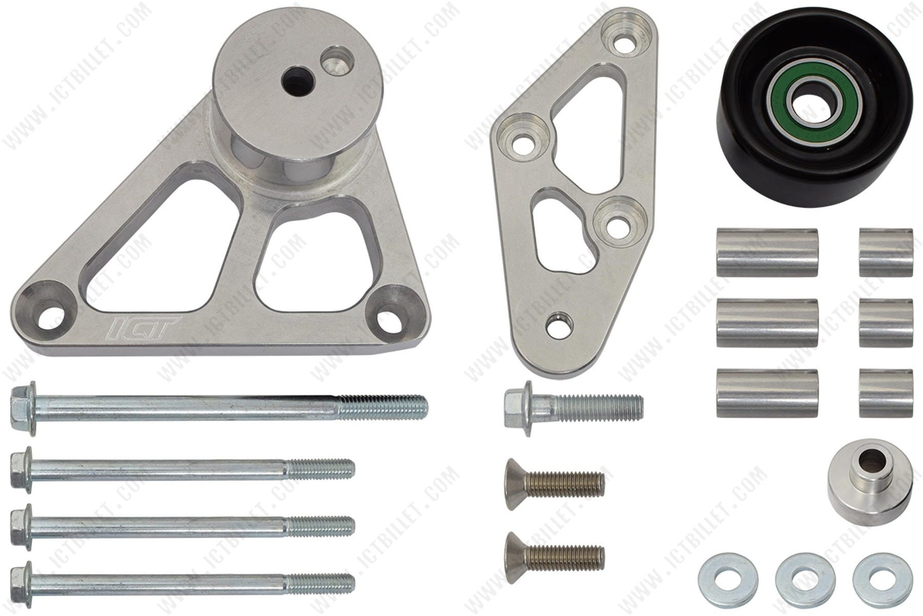 ICT Bracket - LS Truck 6 Rib LSA Supercharger Tensioner / Idler Bracket Kit