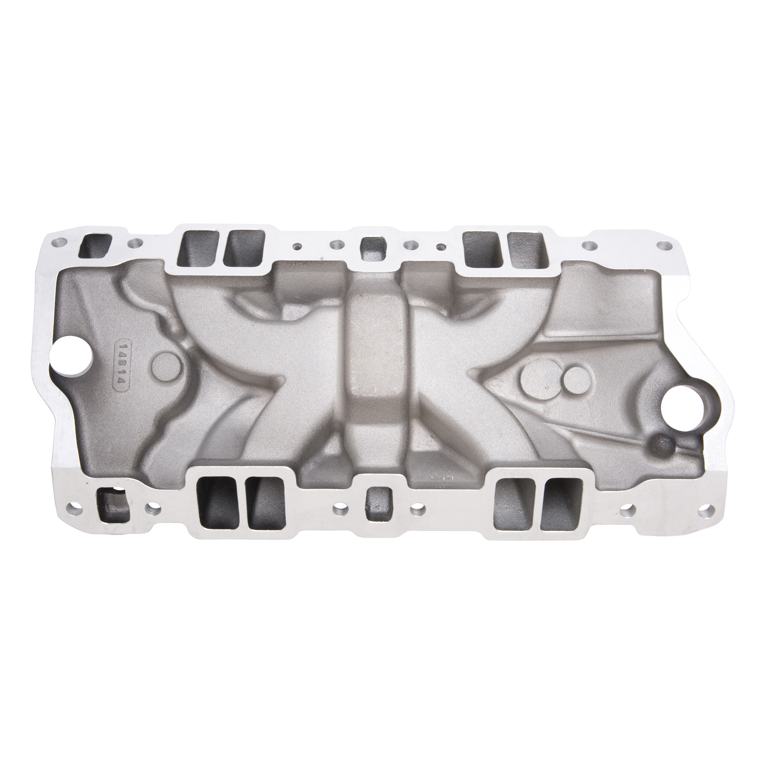 Performer EPS Manifold w/Oil Fill Tube for Small-Block Chevy, Black Finish (27033)