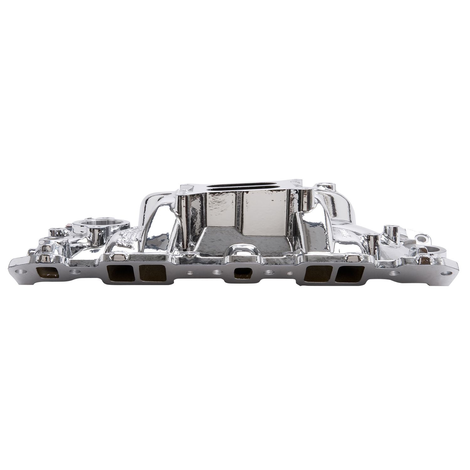 Performer EPS Manifold w/Oil Fill Tube for Small-Block Chevy, EnduraShine Finish (27034)
