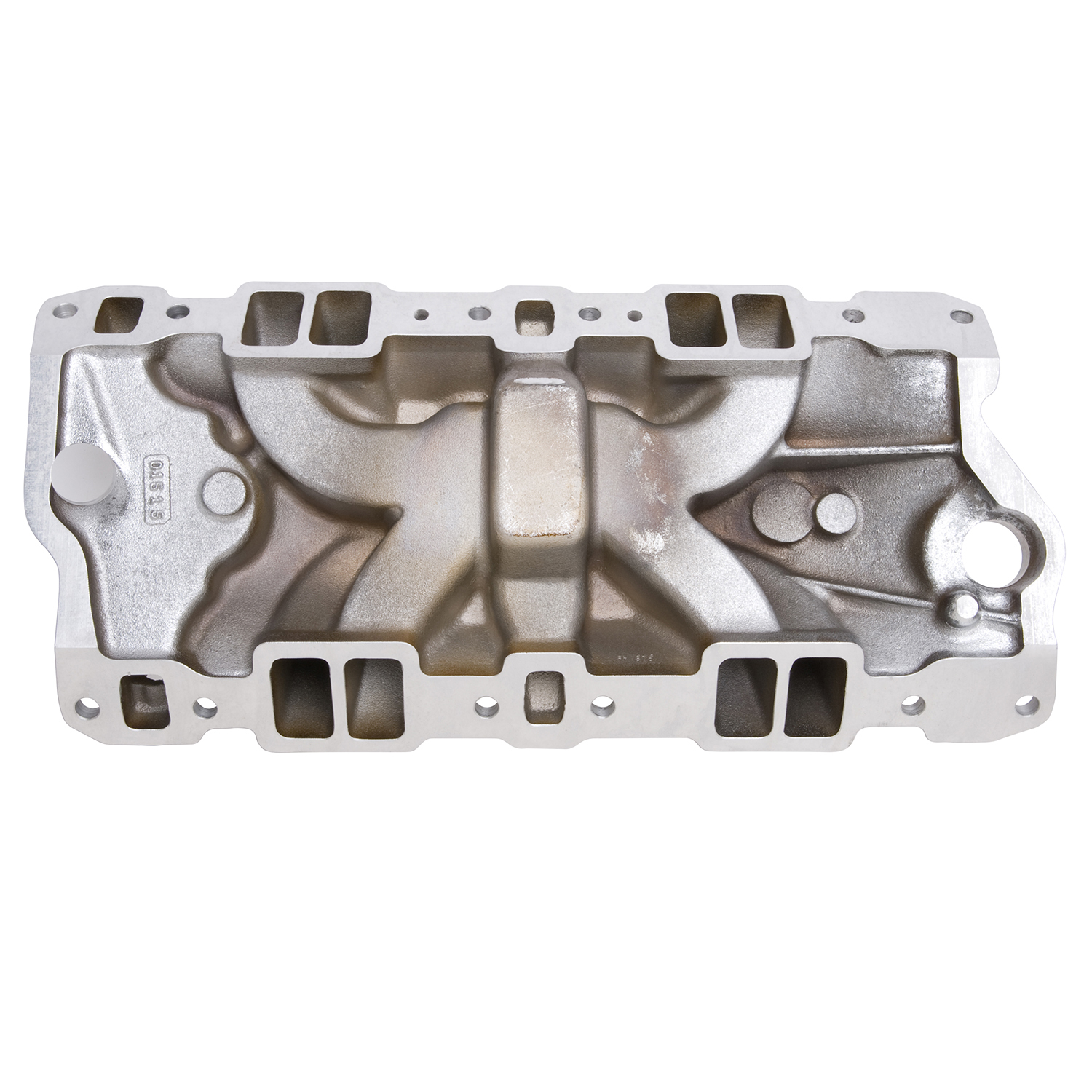 Performer EPS Manifold w/Oil Fill Tube for Small-Block Chevy, EnduraShine Finish (27034)