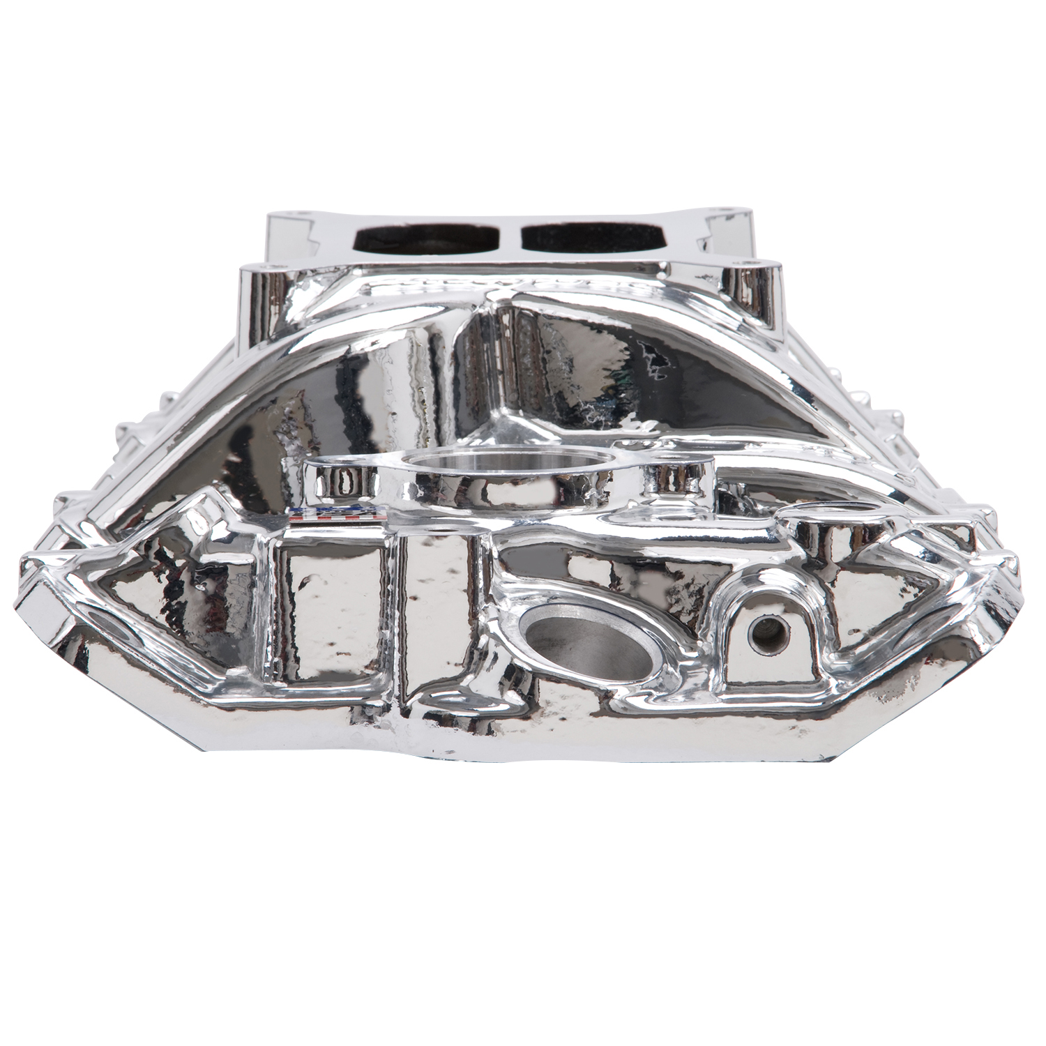 Performer EPS Manifold w/Oil Fill Tube for Small-Block Chevy, EnduraShine Finish (27034)