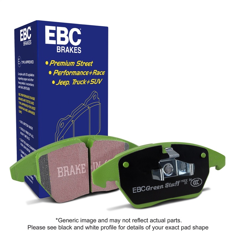 EBC 06-11 Dodge Ram 1500 Mega Cab 2WD Greenstuff Rear Brake Pads