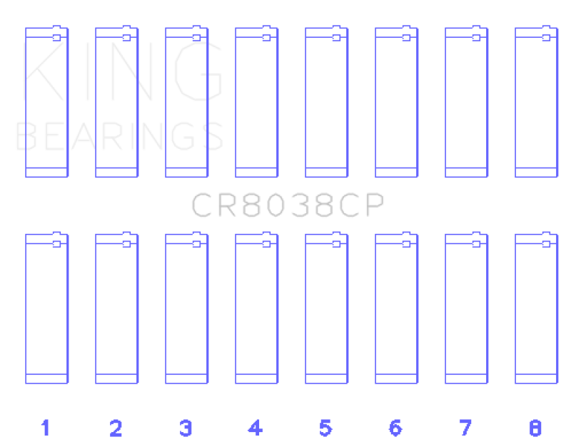 King Engine Bearings 03-09 Ford Powerstroke V8 6.0L Diesel (Size +.50mm) Connecting Rod Bearing Set