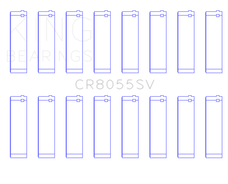 King Ford Powerstroke 6.4L V8 (O/S Housing .002in) (Size +0.25mm) Connecting Rod Bearing Set